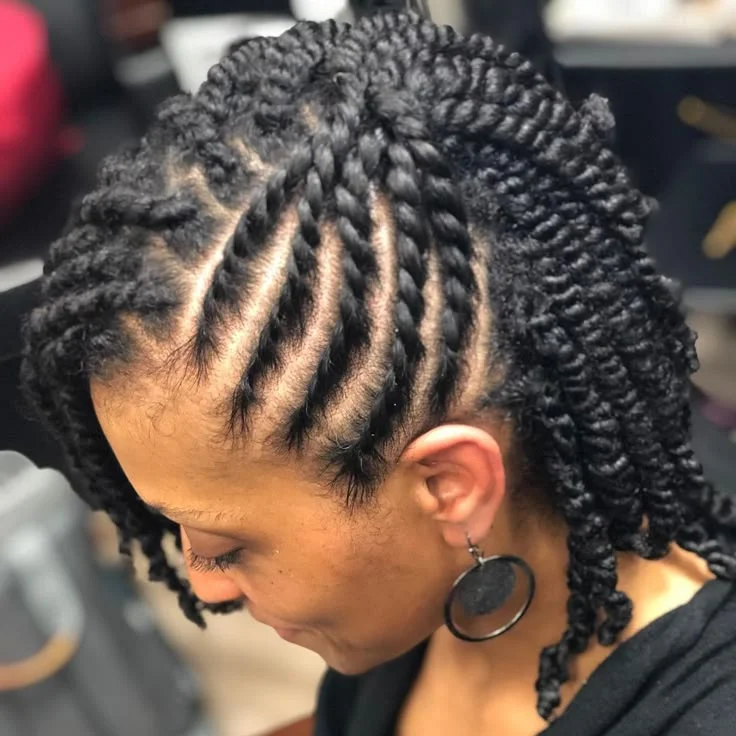 16 Flat Twist Hairstyles Ideas That Look Effortless, Chic, and Totally Screenshot-Worthy 7 Two Strand Flat Twist Style