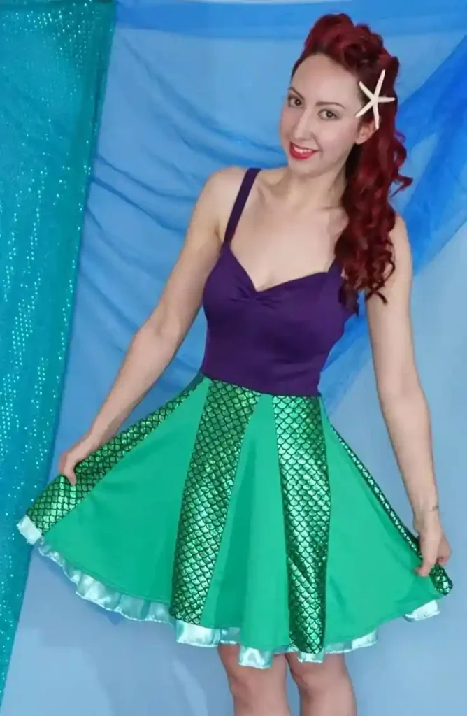 18 Disney Outfit Ideas That Look Magical Without Feeling Like a Costume 13 Ariel Inspired Purple and Green Look