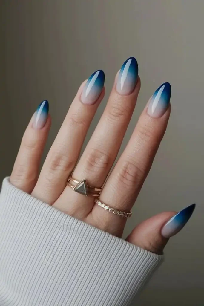 15 Short Ombre Nails Ideas That Look Expensive Without Trying Too Hard 9 Blue Ombre Short Nails