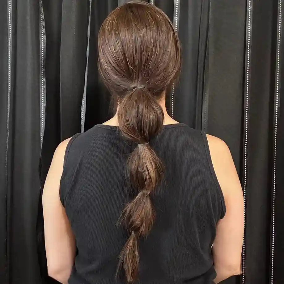 13 Ponytail Hairstyles That Instantly Upgrade Your Look (Yes, Even Your “Lazy Hair Day”) 5 Bubble Ponytail