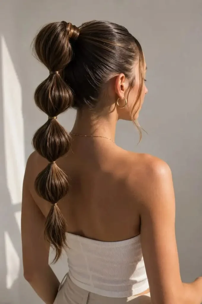 15 Short Hair Updo Ideas That Look Expensive, Effortless, and Ready in Minutes 11 Bubble Ponytails