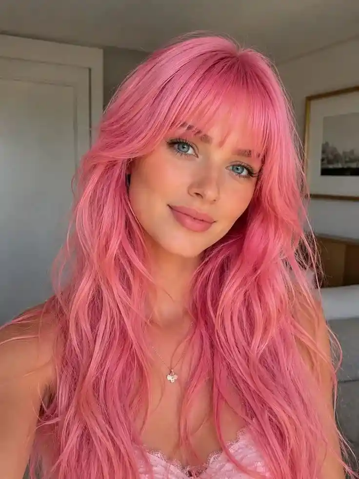 20 Pink Hair Color Ideas That Look So Cute, Your Camera Roll Won’t Survive 7 Bubblegum Pink Hair