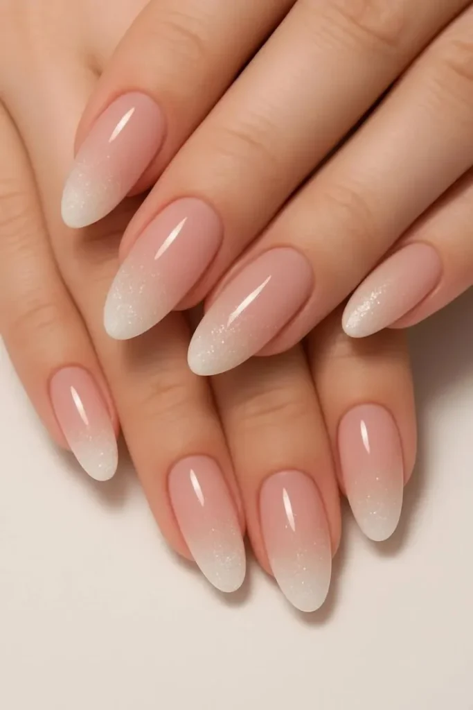 15 Short Ombre Nails Ideas That Look Expensive Without Trying Too Hard 2 Classic Nude to White Ombre Nails