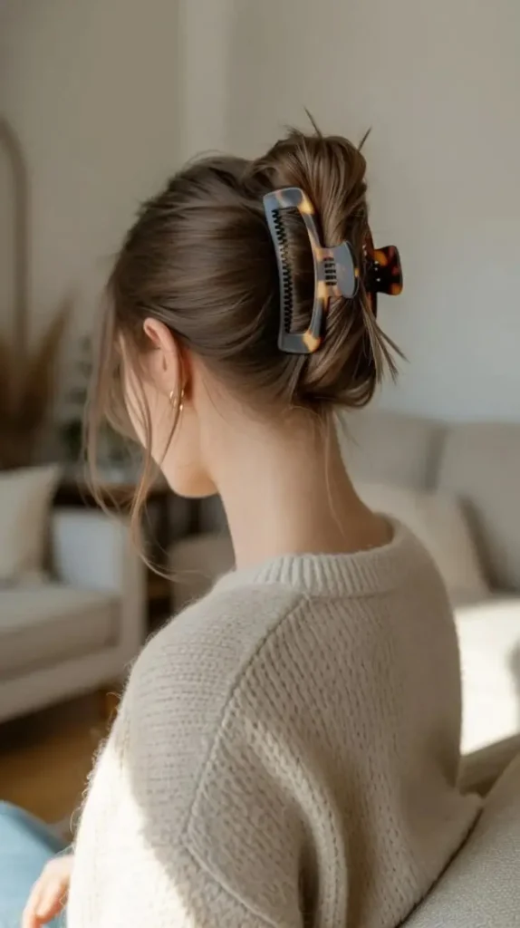 15 Short Hair Updo Ideas That Look Expensive, Effortless, and Ready in Minutes 7 Claw Clip Twist