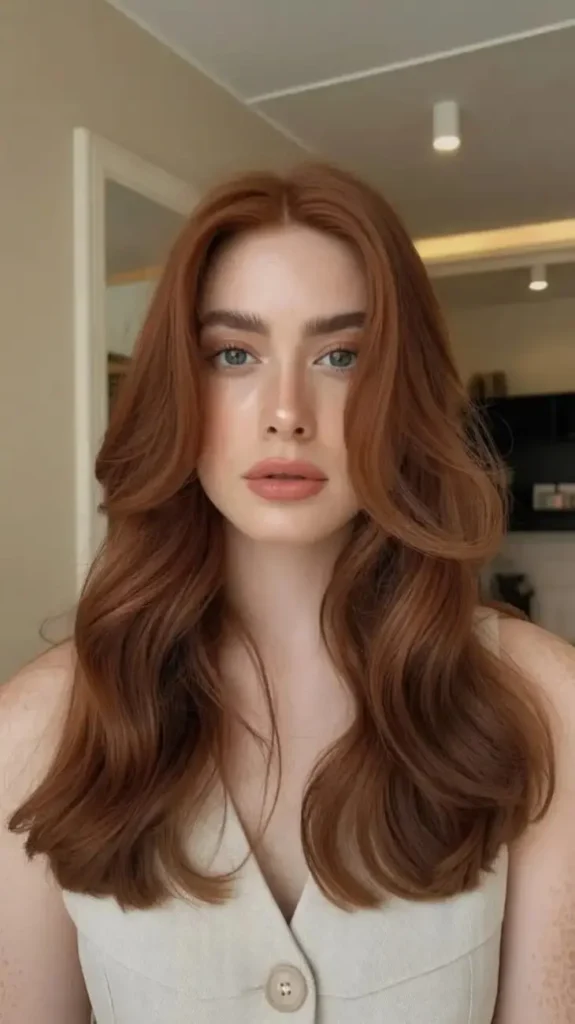 15 Red Brown Hair Color Ideas That Look Expensive, Warm, and Seriously Stunning 11 Copper Penny Brown