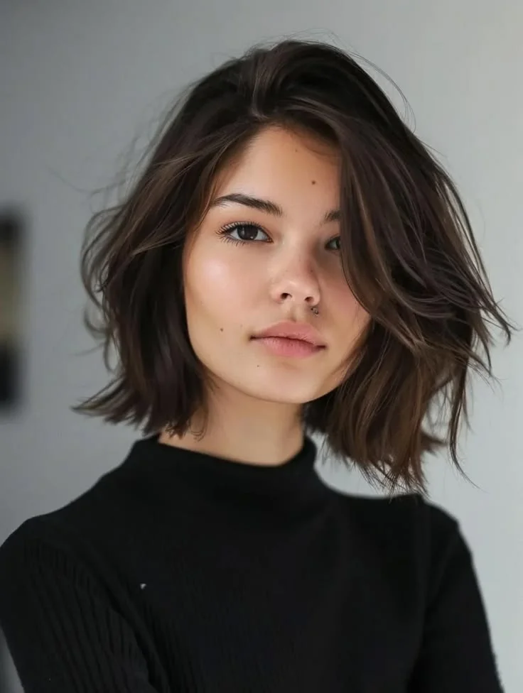18 Short Dark Hair Ideas That Look Expensive, Chic, and Way Too Easy to Pull Off 15 Dark Asymmetrical Bob