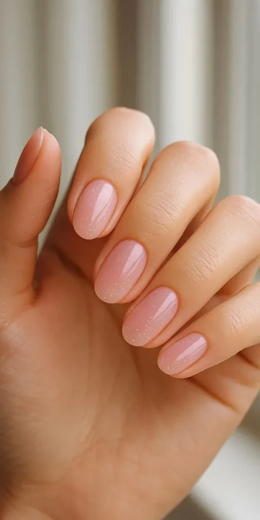 18 Really Short Nails Ideas That Prove Tiny Manicures Can Still Slay 2 Glossy Nude Really Short Nails