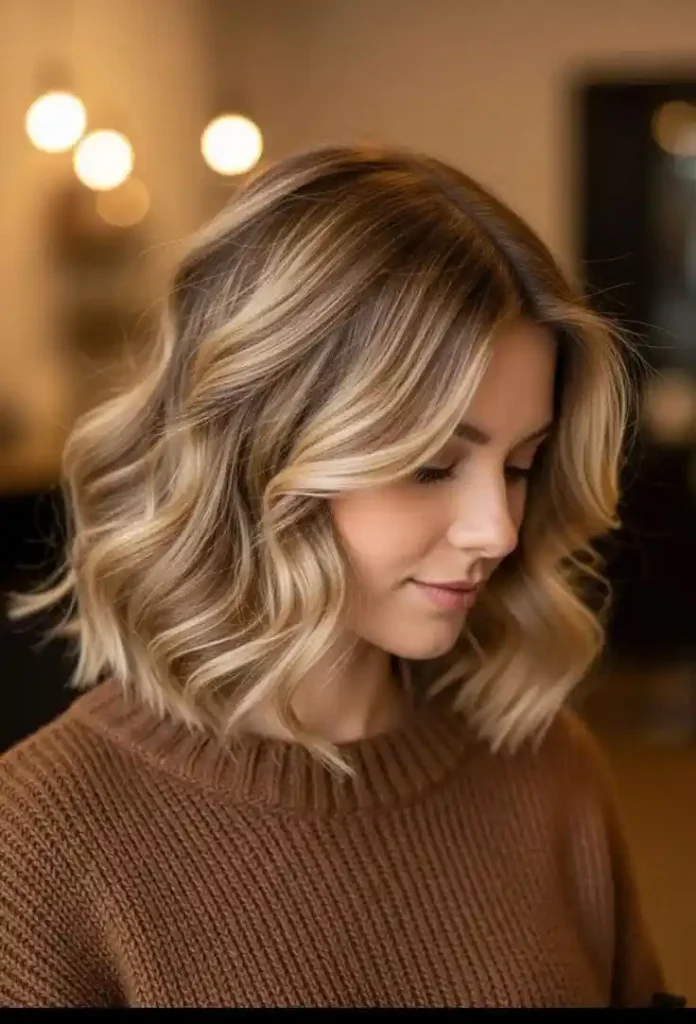 18 Short Hair Highlights That Make Your Cut Look Instantly More Expensive 7 Golden Blonde Highlights on a Short Lob