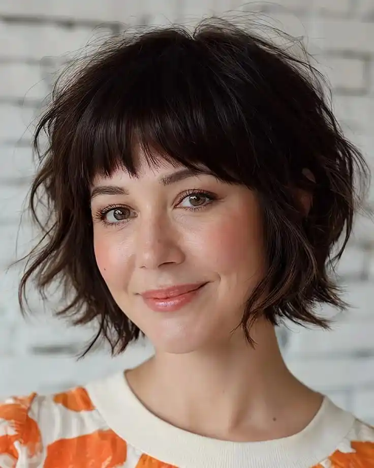 18 Short Hair With Layers Ideas That Instantly Make You Look Cooler (Yes, Really) 17 Layered Bob With Baby Bangs