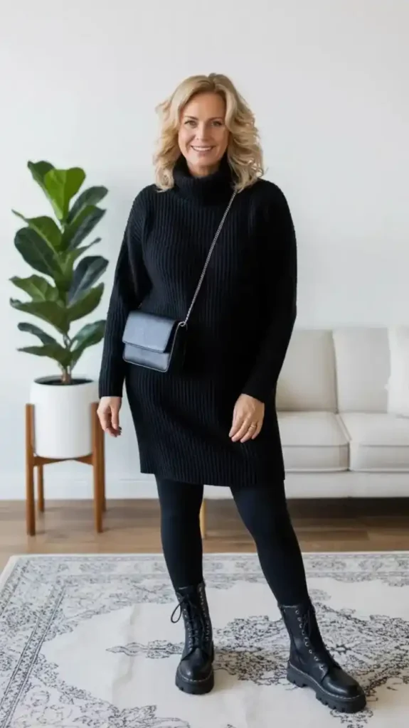 Easy Style Days: 14 Casual Fall Outfits That Still Look Put Together 15 Long Knit Tunic With Slim Fit Pants