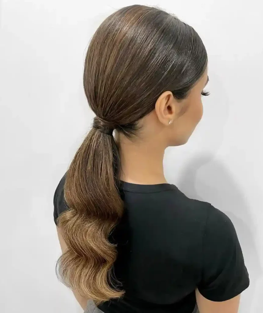 13 Ponytail Hairstyles That Instantly Upgrade Your Look (Yes, Even Your “Lazy Hair Day”) 3 Low Sleek Ponytail