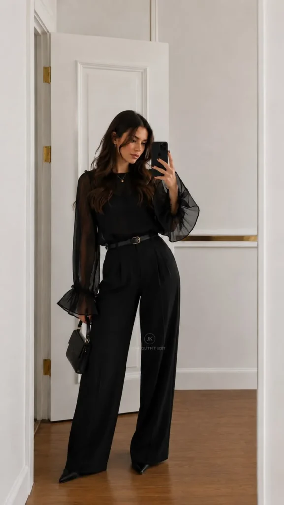 Fresh Layers, Better Outfits: 15 Fall Fashion Outfits That Feel So Current 10 Mesh Layered Top With Tailored Pants