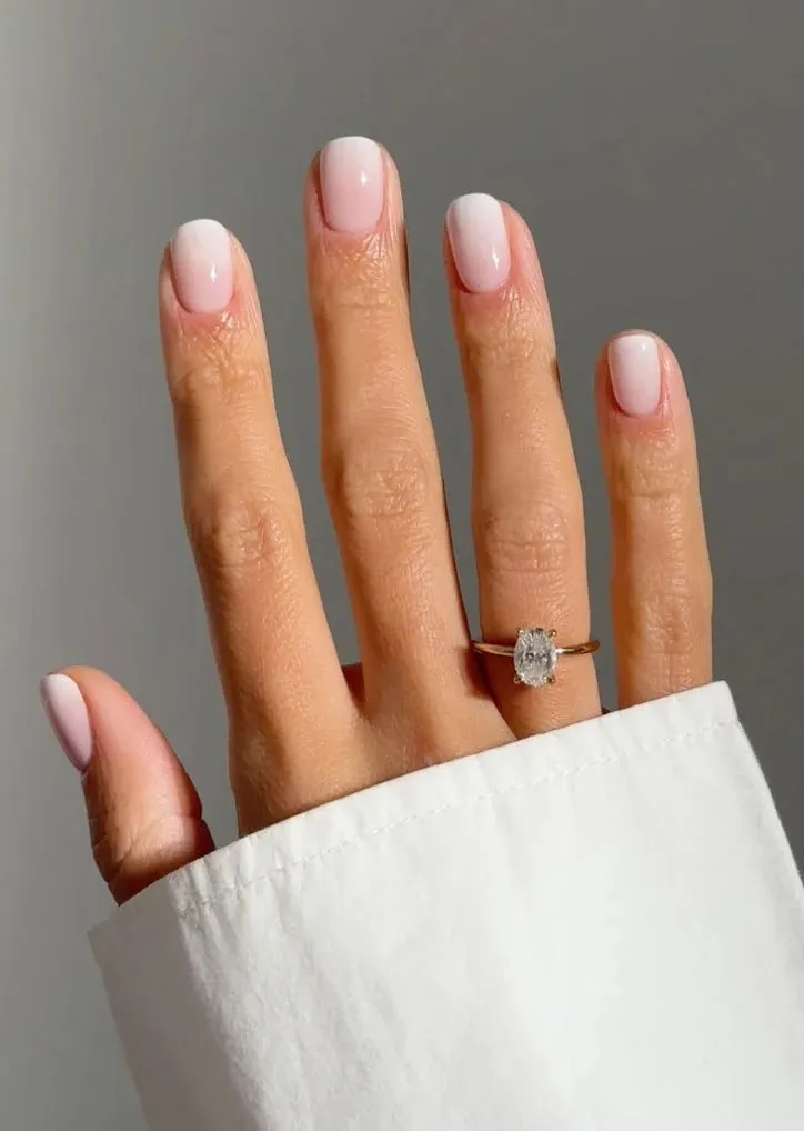 16 Simple Short Nails Ideas That Look Chic Without Trying Too Hard 3 Milky White Short Nails
