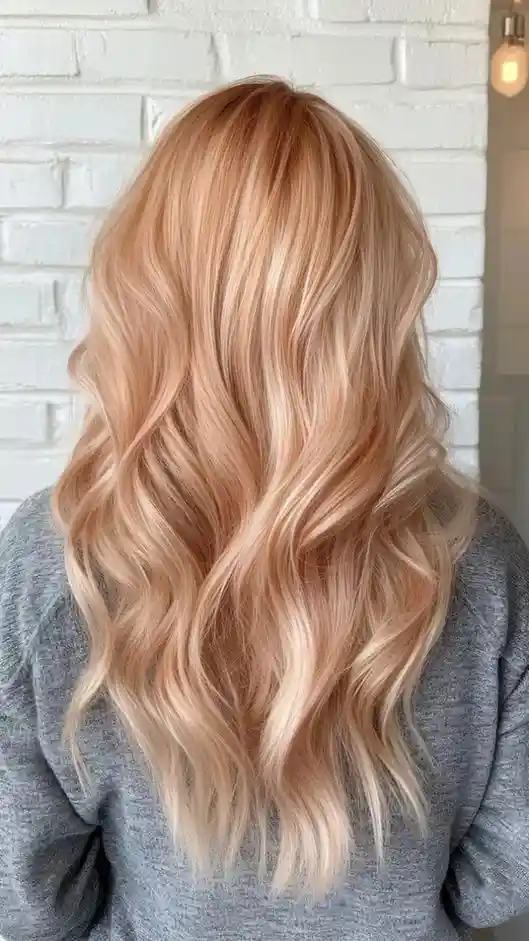 17 Spring Hair Color Ideas That Look Fresh, Expensive, and So Ready for Sunny Days 7 Peach Blonde