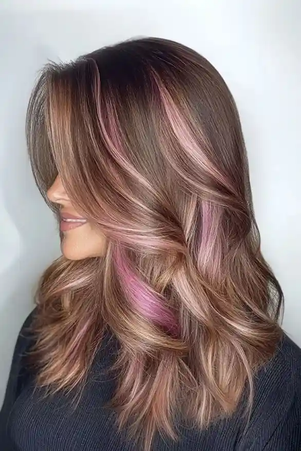 20 Pink Hair Color Ideas That Look So Cute, Your Camera Roll Won’t Survive 15 Pink Highlights on Brown Hair