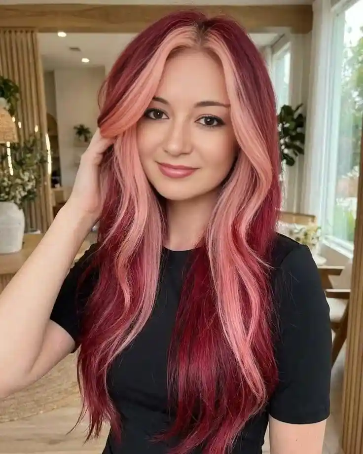 20 Pink Hair Color Ideas That Look So Cute, Your Camera Roll Won’t Survive 9 Pink Money Piece Hair