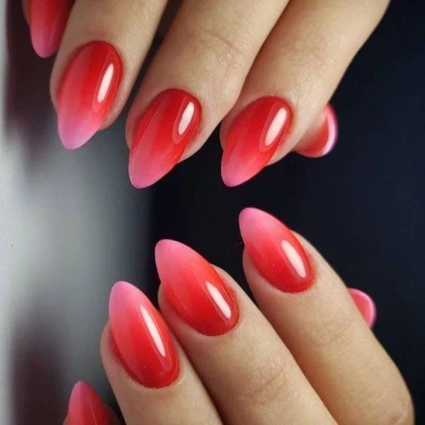 15 Short Ombre Nails Ideas That Look Expensive Without Trying Too Hard 10 Pink to Red Ombre Nails
