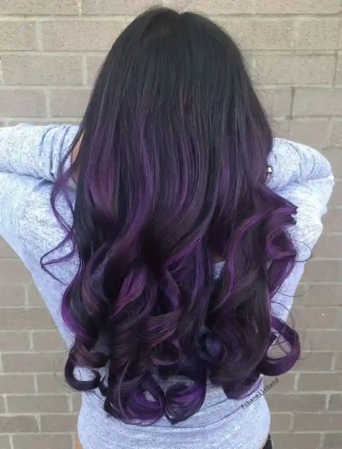 19 Purple Hair Color Ideas That Look Expensive, Cool, and Just a Little Bit Dangerous 15 Purple Highlights on Black Hair