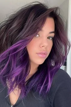 19 Purple Hair Color Ideas That Look Expensive, Cool, and Just a Little Bit Dangerous 17 Purple Underlayer Hair