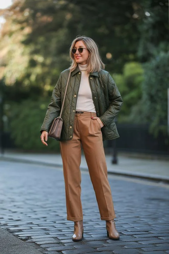 Easy Style Days: 14 Casual Fall Outfits That Still Look Put Together 4 Quilted Jacket With Barrel Leg Pants 1