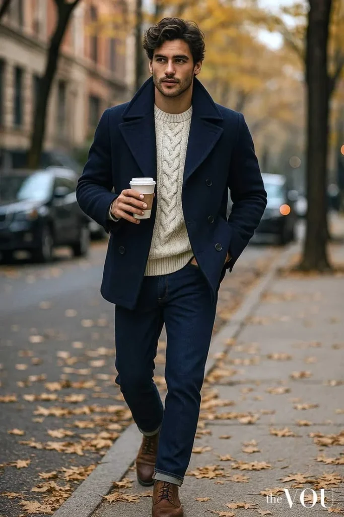 Cool Layers, Zero Fuss: 16 Fall Outfits Men Can Actually Wear 3 Shawl Collar Cardigan With Chinos