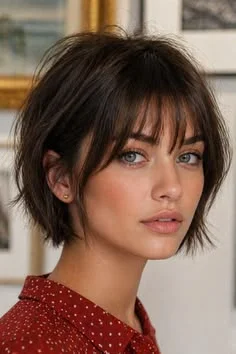 18 Short Dark Hair Ideas That Look Expensive, Chic, and Way Too Easy to Pull Off 4 Short Dark French Bob