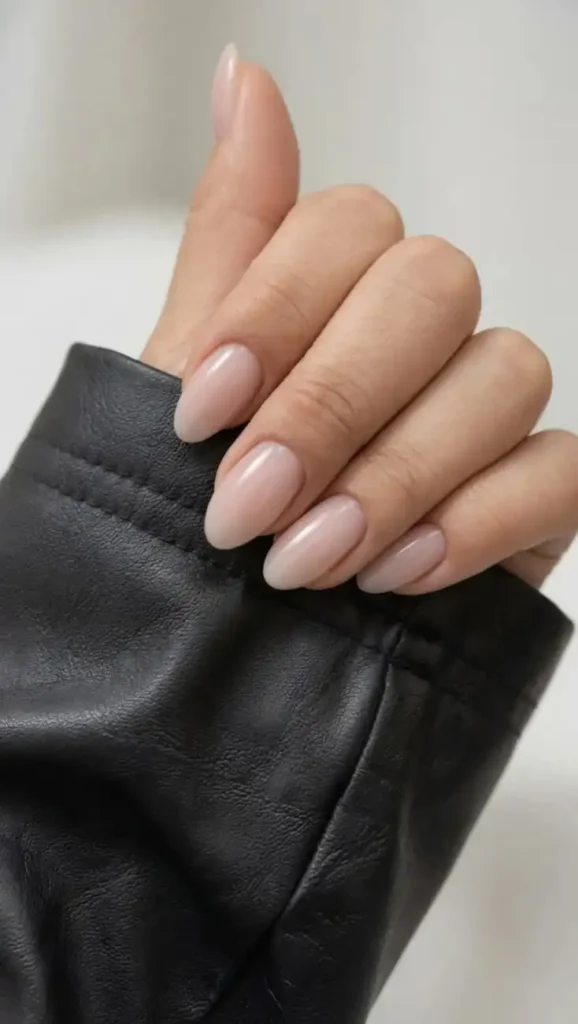Short Nude Almond Nails