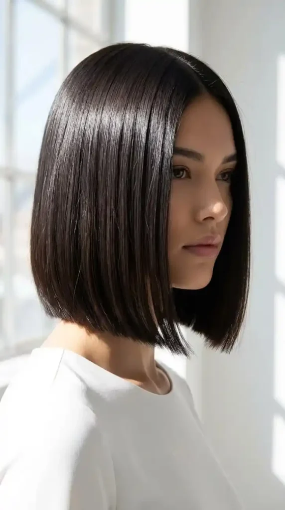 17 Korean Short Hair Ideas That Are So Chic, You’ll Want to Book a Salon Appointment Tonight 14 Sleek Glass Bob