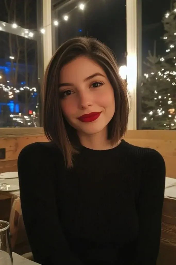 18 Short Dark Hair Ideas That Look Expensive, Chic, and Way Too Easy to Pull Off 8 Sleek Short Dark Hair With Side Part