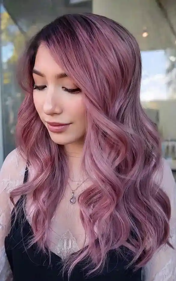 20 Pink Hair Color Ideas That Look So Cute, Your Camera Roll Won’t Survive 11 Smoky Mauve Pink Hair