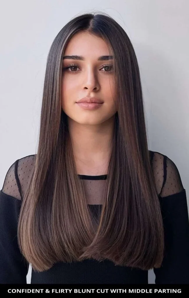 18 Work Hairstyles Ideas That Make You Look Polished Before Your Coffee Even Kicks In 12 Straight Hair with a Middle Part