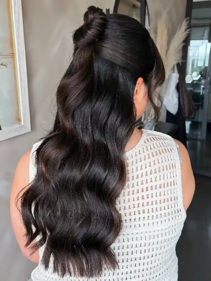 The Half Up Top Knot