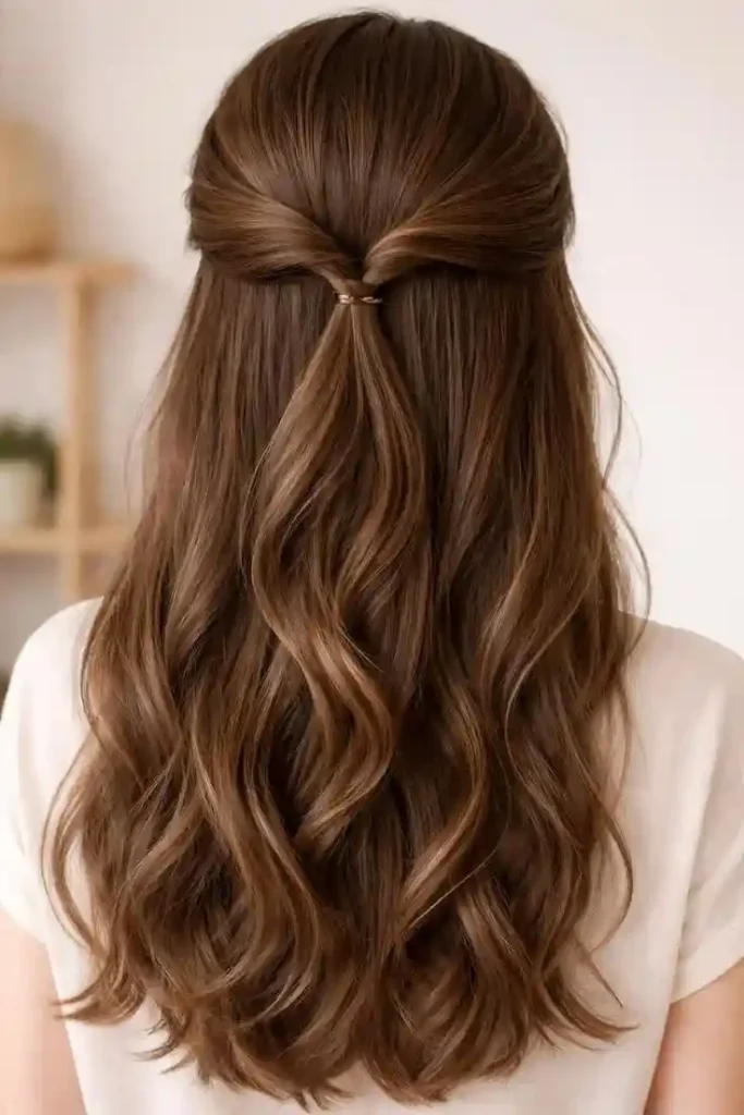 The Twisted Half Up Style
