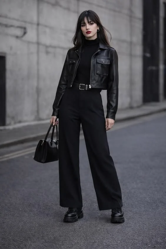16 Classy Fall Outfits That Make Everyday Dressing Feel Effortless 16 All Black Fall Outfit