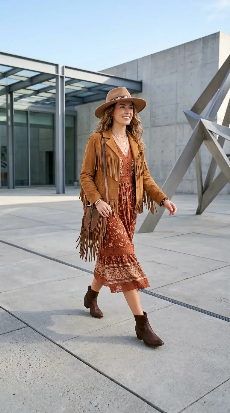 16 Boho Fall Outfits That Bring Cozy Free-Spirited Style to Autumn Days 24 16 Boho Fall Outfits That Bring Cozy Free-Spirited Style to Autumn Days