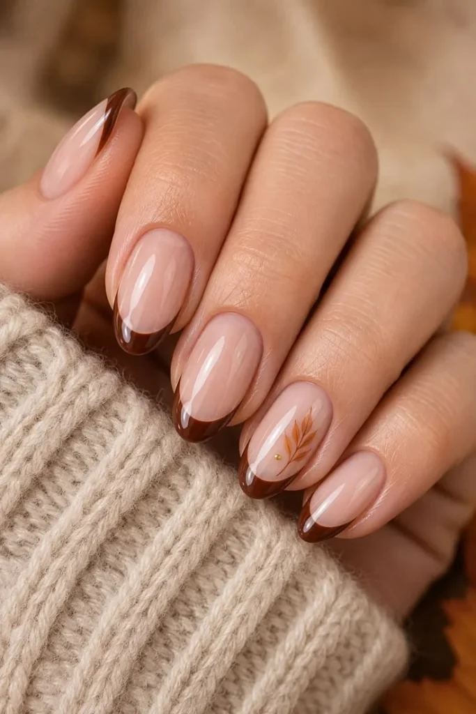 Classic Fall French Tips
