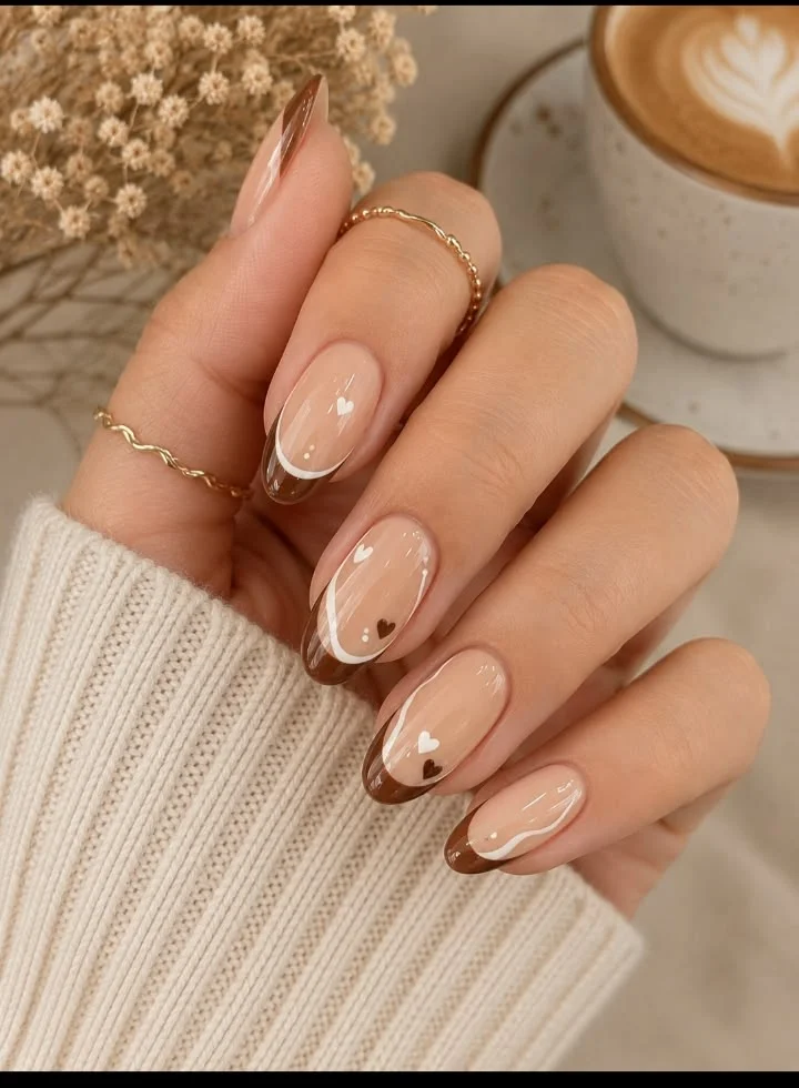 Cozy Latte Nails