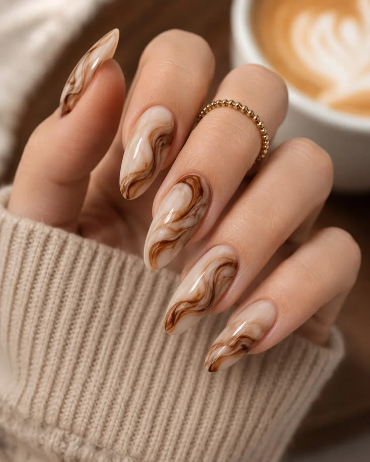 Creamy Latte Nails