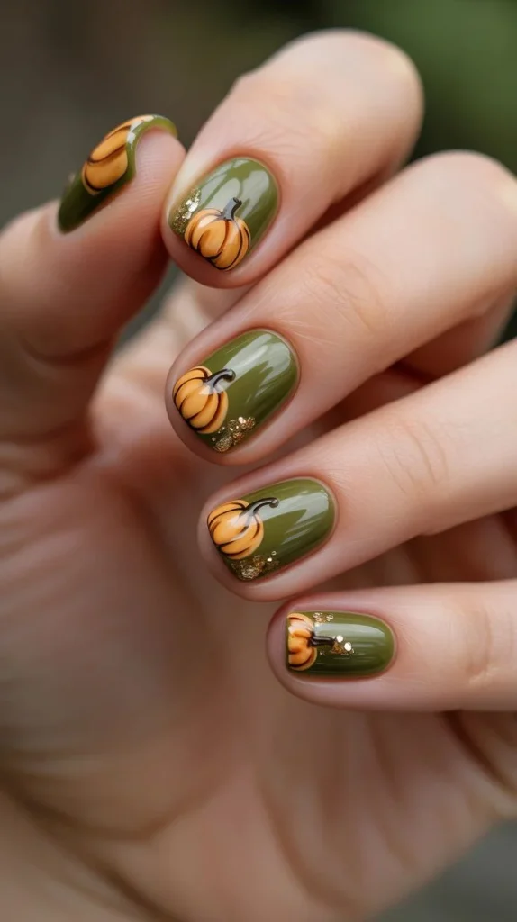 Cute Acorn Nail Design