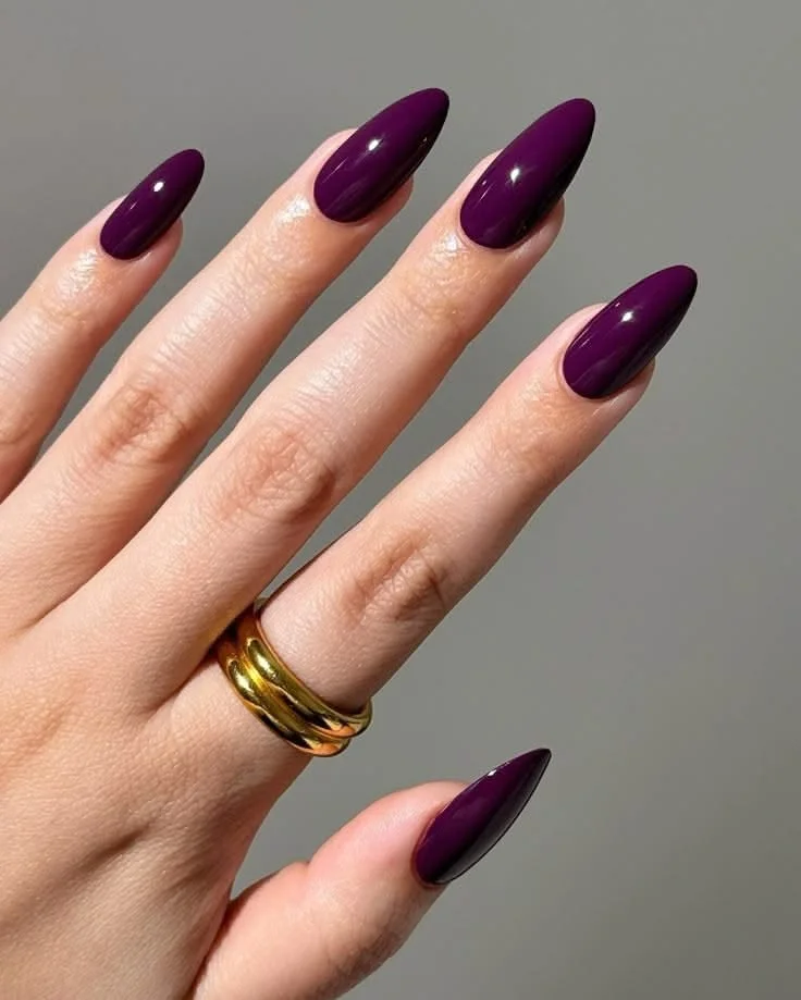 Deep Plum Nails
