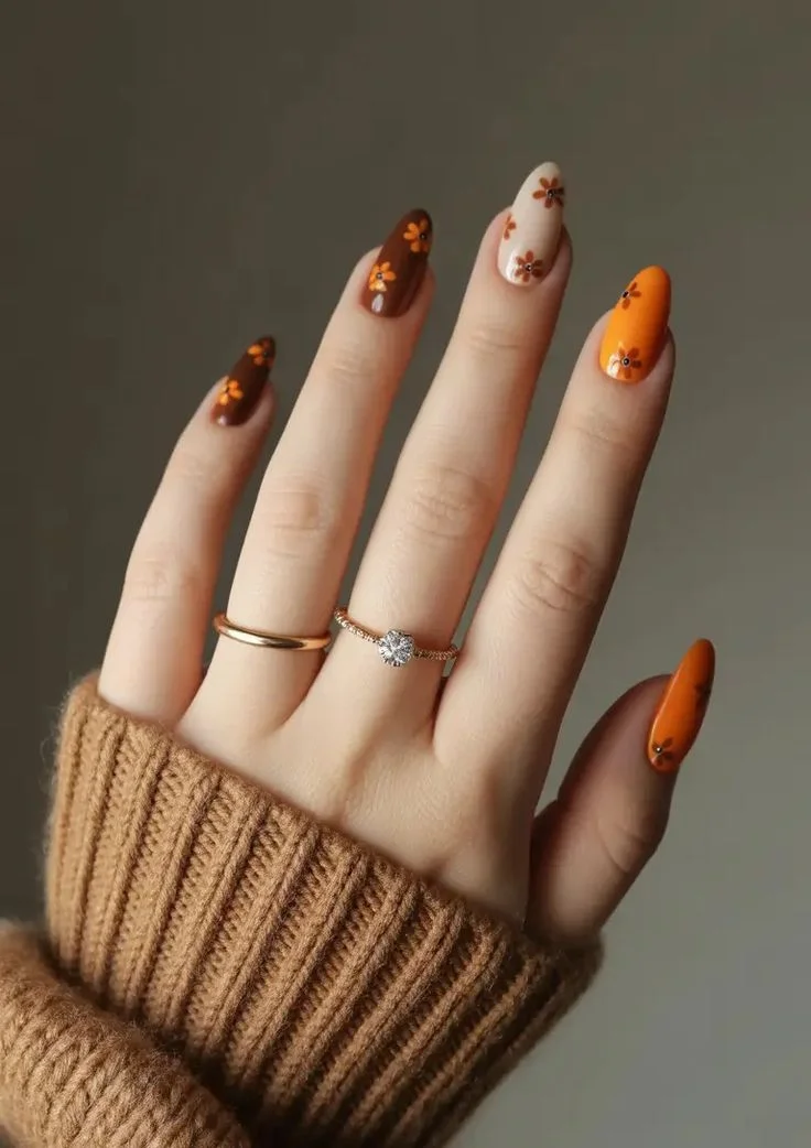 Fall Almond Nails