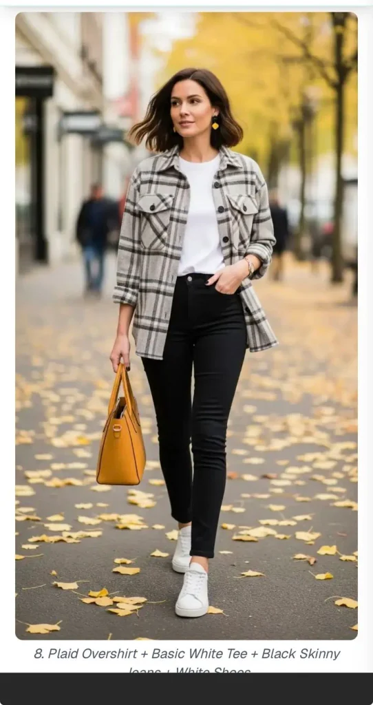 17 Simple Fall Outfits That Make Everyday Dressing Easy and Stylish 7 Flannel Shirt With Jeans