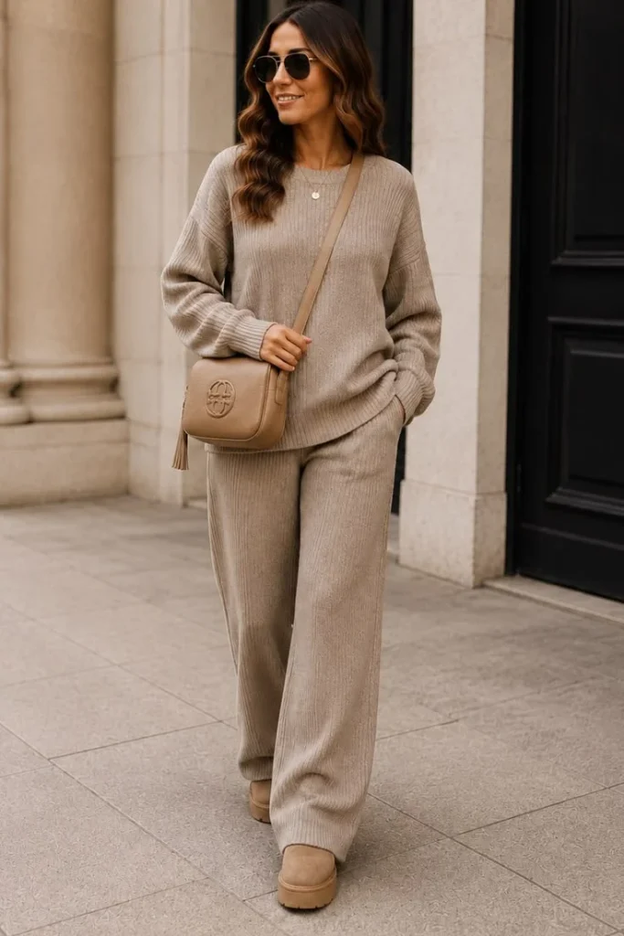 14 Fall Outfits Pumpkin Patch Ideas For The Cutest Autumn Day Out 14 Matching Knit Set With Boots