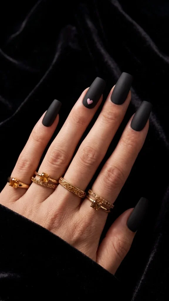 Minimal Matte Black Nails