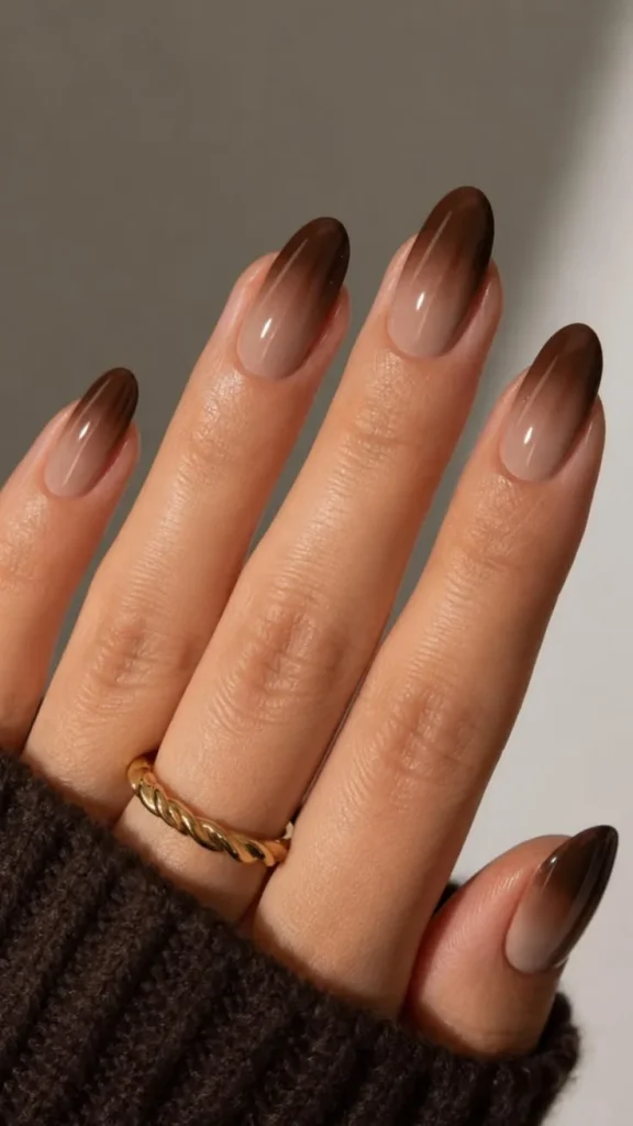 Mocha Ombre Nails