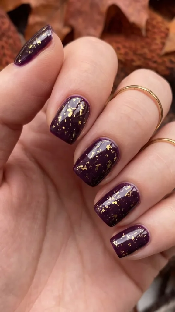 Plum And Gold Fall Design