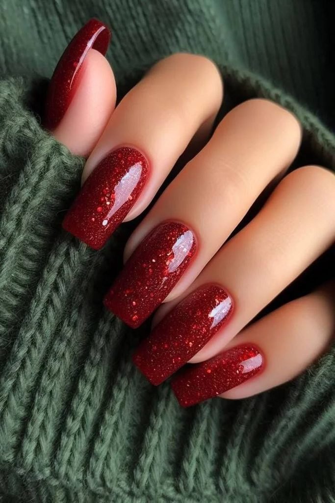 14 Fall Coffin Nails Ideas That Make Your Autumn Manicure Look Trendy And Chic 9 Red Velvet Coffin Nails