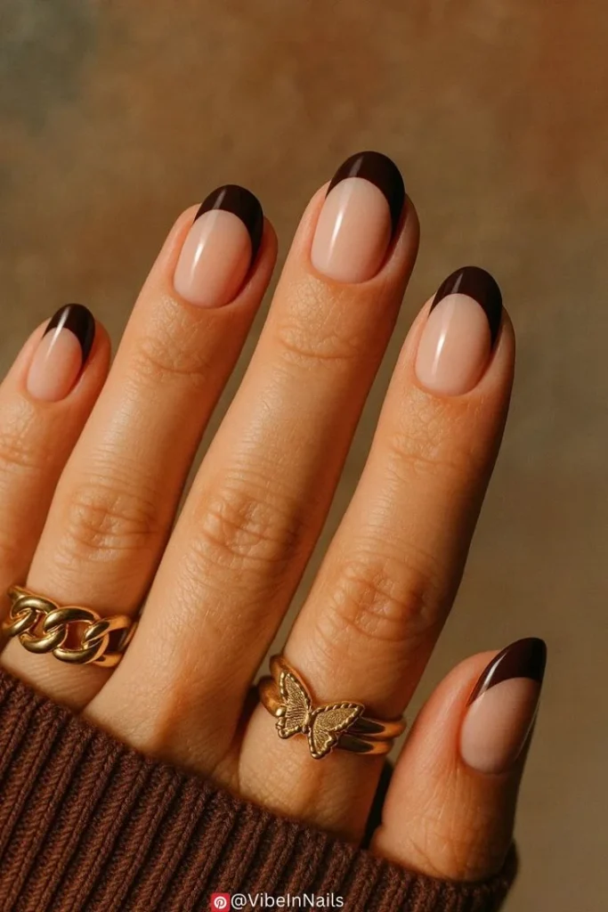 Short Fall French Tip Nails