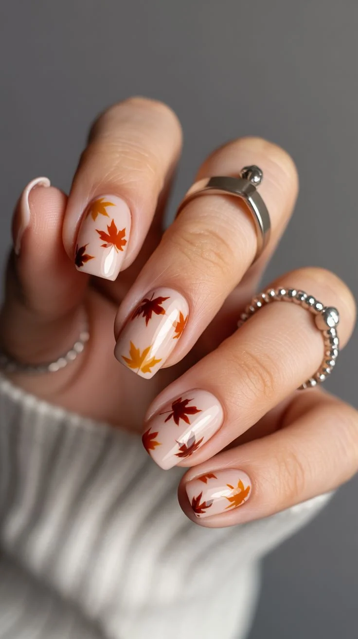 Simple Fall Nails