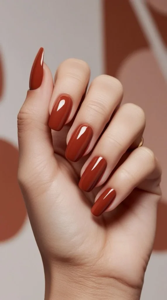 Warm Terracotta Nails